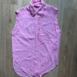 Zara Pink Casual Button Down Shirt